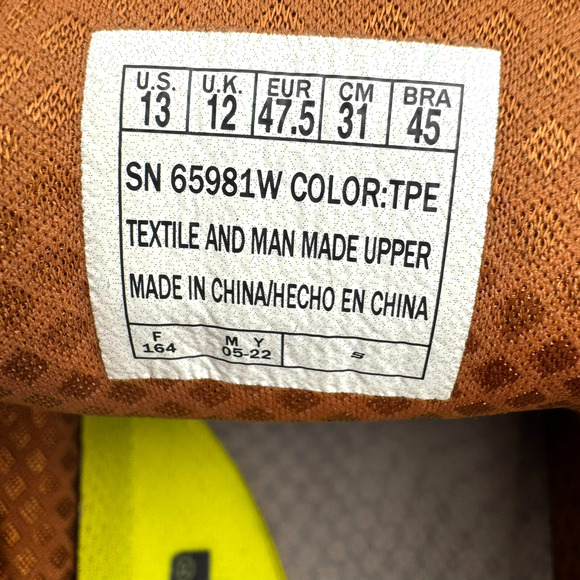 SKECHERS Men's 13 Wide Gray Taupe Moreno Ederson Canvas Oxford Shoes Sneakers - Picture 8 of 8